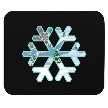 Discover Teal Snowflake Mouse Pads