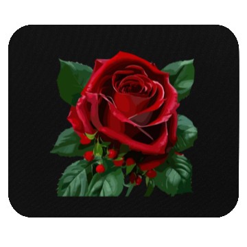 Discover Red Rose flower design Mouse Pads