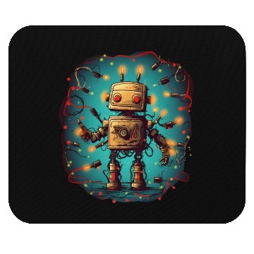 Discover Tangled Techmas Bot Mouse Pads