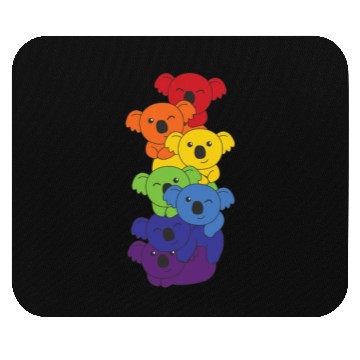 Discover Rainbow Flag Pride Lgbtq Cute Koala Stack Mouse Pads