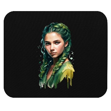Discover green Girl Mouse Pads