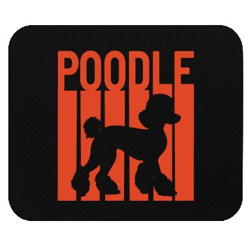 Discover Poodle retro design Mouse Pads