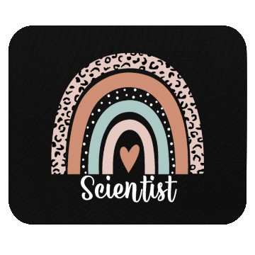 Discover Scientist Rainbow Leopard Funny Scientist Mouse Pads