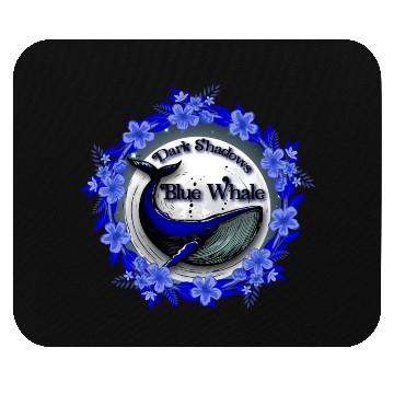 Discover Dark Shadows Blue Whale Mouse Pads