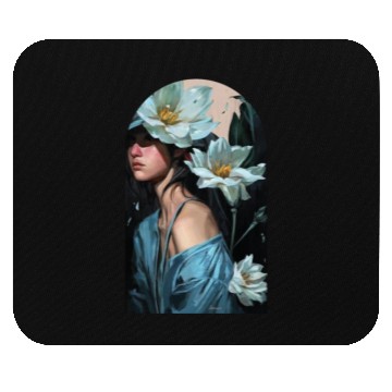 Discover Nocturnal Blossom Amidst Shadows Mouse Pads