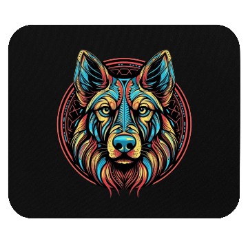 Discover German Shepherd Funny Dog Street Art Comic Pet Mouse Pads