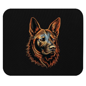 Discover German Shepherd Funny Dog Street Art Comic Pet Mouse Pads