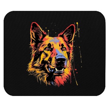 Discover German Shepherd Funny Dog Street Art Comic Pet Mouse Pads