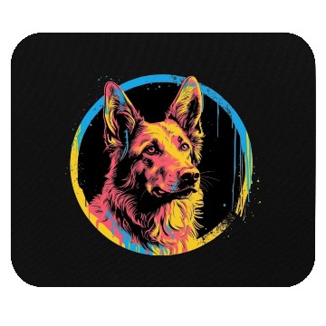 Discover German Shepherd Funny Dog Street Art Comic Pet Mouse Pads
