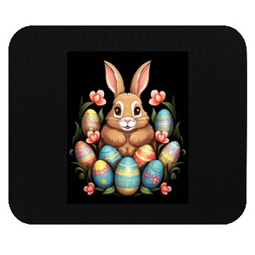 Discover Easter Bunny Rabbit Colorful Eggs Easter Egg Hunt Mouse Pads