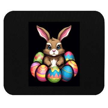 Discover Easter Bunny Rabbit Colorful Eggs Easter Egg Hunt Mouse Pads
