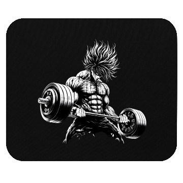 Discover Gym anime Warrior Workout Mouse Pads