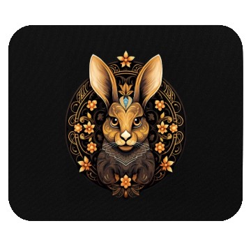 Discover Easter Bunny Rabbit Mandala Arts Easter Day Mouse Pads