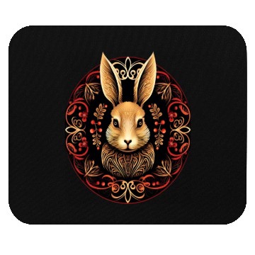 Discover Easter Bunny Rabbit Mandala Arts Easter Day Mouse Pads