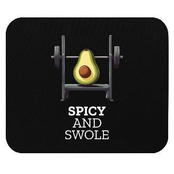Discover Spicy and Swole Avocado Gym Mouse Pads