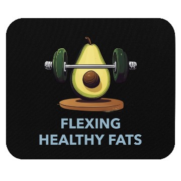 Discover Flexing Healthy Fats Avocado Gym Mouse Pads