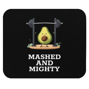 Discover Mashed and Mighty Avocado Gym Mouse Pads