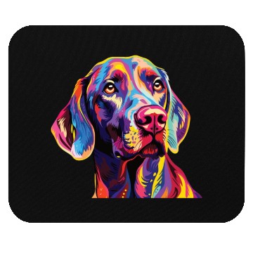 Discover Watercolor Colorful Weimaraner Mouse Pads