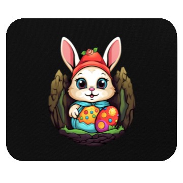 Discover Easter Bunny Rabbit Easter Day Egg Hunting Mouse Pads
