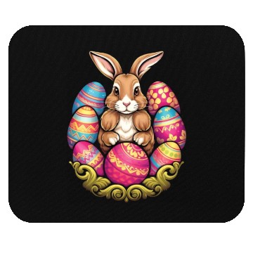 Discover Easter Bunny Rabbit Colorful Eggs Easter Egg Hunt Mouse Pads