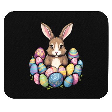 Discover Easter Bunny Rabbit Colorful Eggs Easter Egg Hunt Mouse Pads
