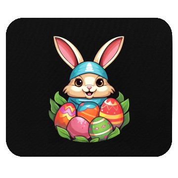 Discover Easter Bunny Rabbit Easter Day Egg Hunting Mouse Pads