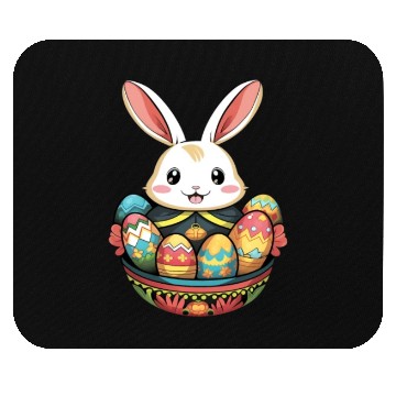 Discover Easter Bunny Rabbit Easter Day Egg Hunting Mouse Pads