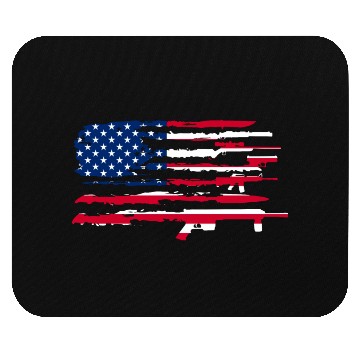 Discover American Flag Gun Mouse Pads