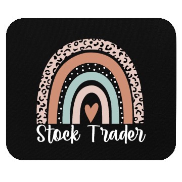 Discover Stock Trader Rainbow Leopard Funny Stock Trader Mouse Pads