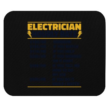 Discover Electrician Hourly Rate Lineworker Wiremen Mouse Pads