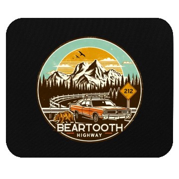 Discover Beartooth Highway US 212 Mouse Pads