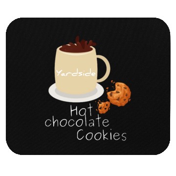 Discover Drink Hot chocolate cookies Yardside font logo Mouse Pads