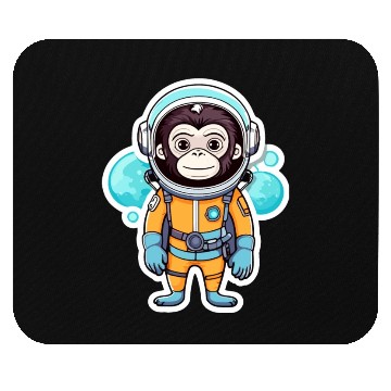 Discover Monkey Ape Astronaut Illustration Mouse Pads