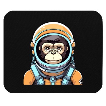 Discover Monkey Ape Astronaut Illustration Mouse Pads