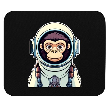 Discover Monkey Ape Astronaut Illustration Mouse Pads