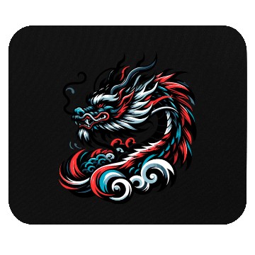Discover Colorful Chinese Dragon Artwork Essentials Mouse Pads