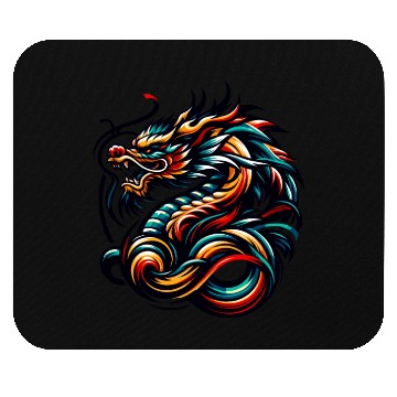Discover Colorful Chinese Dragon Artwork and Tribal Design Mouse Pads