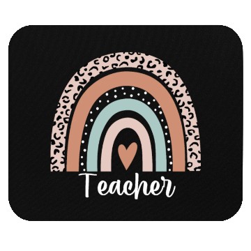 Discover Teacher Rainbow Leopard Funny Teacher Appreciation Mouse Pads