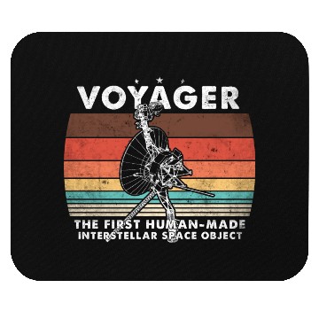 Discover Voyager 1977 Retro Space Probe Mission Mouse Pads