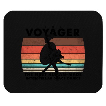 Discover Voyager 1977 Retro Space Probe Mission Mouse Pads