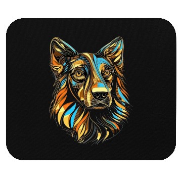 Discover German Shepherd Funny Dog Street Art Comic Pet Mouse Pads