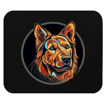 Discover German Shepherd Funny Dog Street Art Comic Pet Mouse Pads