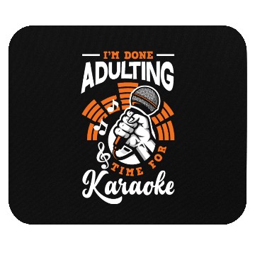 Discover Funny Karaoke Singer Singing Musician Karaoke Gift Mouse Pads
