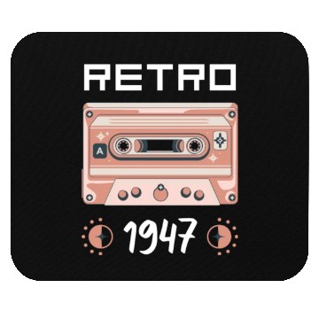 Discover Retro Tape Music Nostalgia Vintage 1947 Mouse Pads