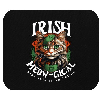 Discover IRISH MEOW-GICAL CAT Feline Kitty Design Mouse Pads
