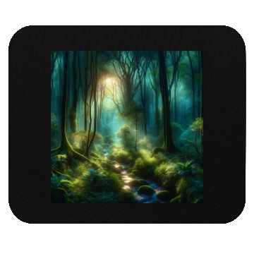 Discover Twilight Enchantment A Mystical Forest Scene Mouse Pads