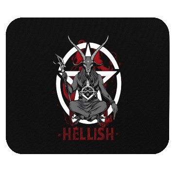 Discover Hellish Satan Baphomet Mouse Pads