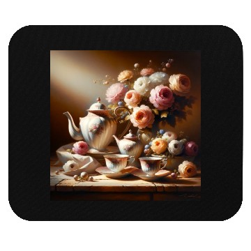 Discover Timeless Elegance Vintage Tea Set Still Life Mouse Pads