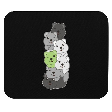 Discover Agender Flag Pride Lgbtq Cute Quokka Stack Mouse Pads