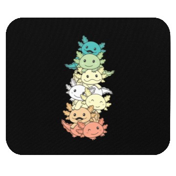 Discover Genderfloren Flag Pride Lgbtq Axolotl Pile Mouse Pads